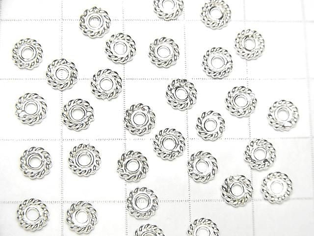 Silver925 Rondelle Twist 5mm [Sterling Silver Finish][Rhodium Plated][18KGP] 10pcs
