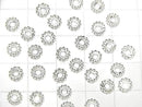 Silver925 Rondelle Twist 5mm [Sterling Silver Finish][Rhodium Plated][18KGP] 10pcs