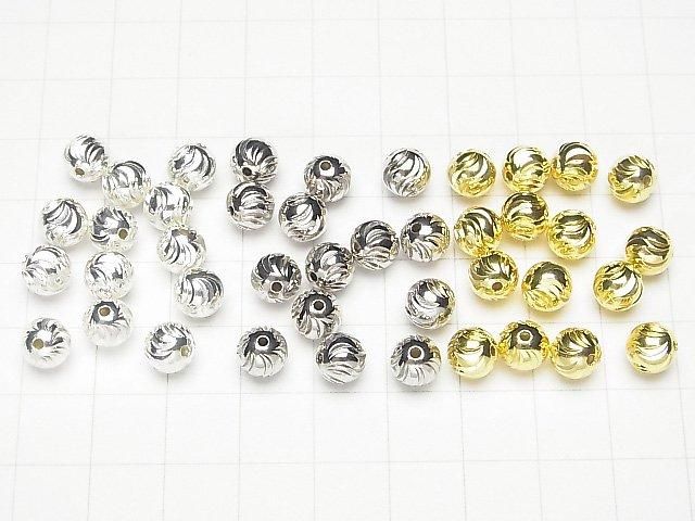 Silver925 Round 7mm S-line [Pure Silver Finish] [Rhodium Plated] [18KGP] 1pc