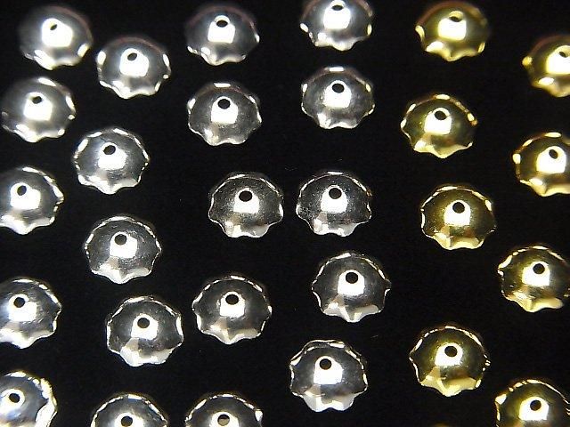 Silver 925 Bead Caps 5x5x1.5mm [Pure Silver Finish][Rhodium Plated][18KGP] 10pcs