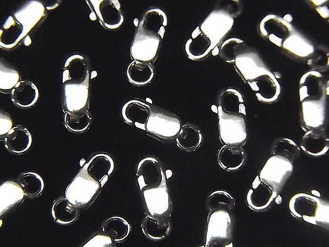 Silver925 Lobster (with Jump Ring) 8mm Rhodium Plated 2pcs
