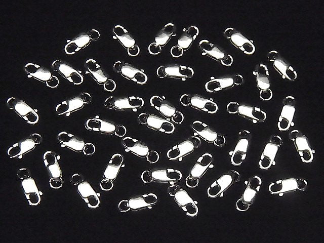 Silver925 Lobster (with Jump Ring) 8mm Rhodium Plated 2pcs