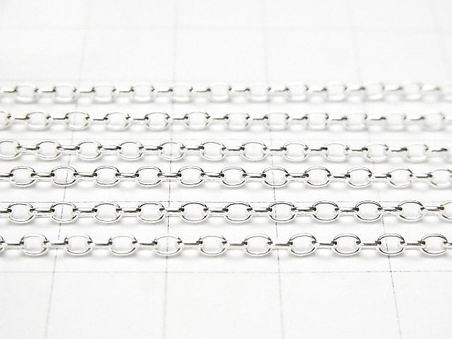 Silver925 Long Rolo Chain Approx. 2mm Width Pure Silver Finish 10cm