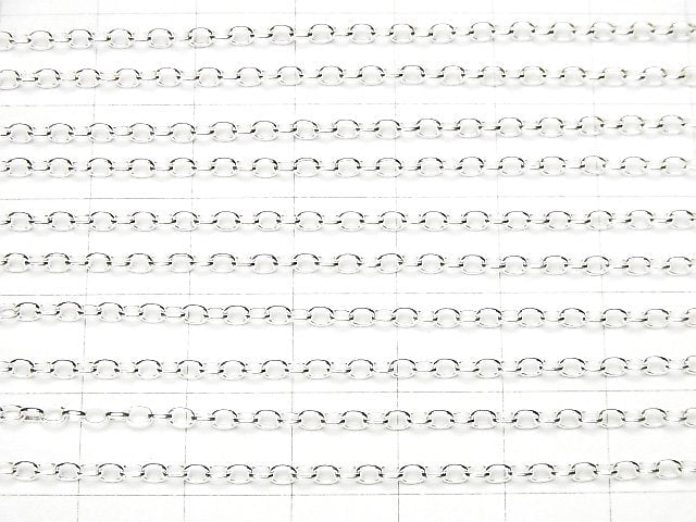 Silver925 Long Rolo Chain Approx. 2mm Width Pure Silver Finish 10cm