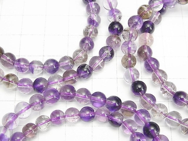 [Video] Elestial Quartz AAA- Round 6mm 1strand (Bracelet)