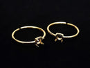 [Video] Silver925 Ring Frame (Prong Setting) Round 4mm 18KGP Free Size 1pc
