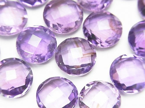 Amethyst, Coin, Undrilled (No Hole) Gemstone Beads