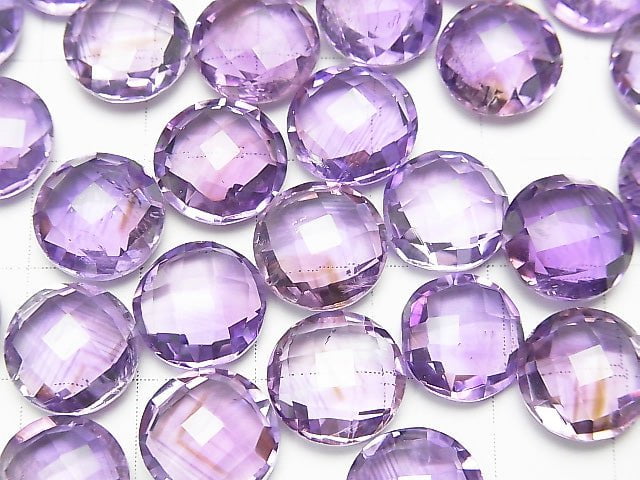 [Video] High Quality Amethyst AAA Undrilled Coin Cushion Cut 11x11x5.5mm 3pcs $9.79!