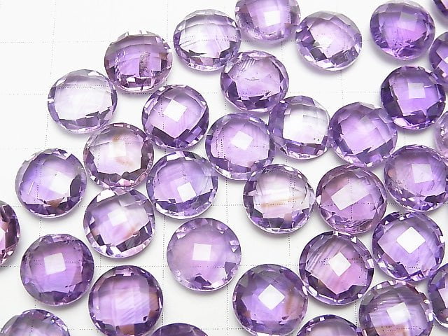 [Video] High Quality Amethyst AAA Undrilled Coin Cushion Cut 11x11x5.5mm 3pcs $9.79!