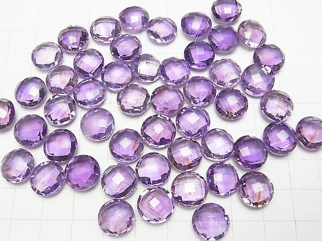 [Video] High Quality Amethyst AAA Undrilled Coin Cushion Cut 11x11x5.5mm 3pcs $9.79!