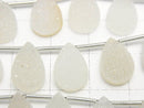 [Video] Druzy Agate Pear shape 12x8mm 1strand beads (aprx.6inch/16cm)