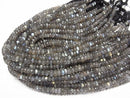 [Video]High Quality Labradorite AAA- Faceted Button Rondelle half or 1strand beads (aprx.14inch/34cm)