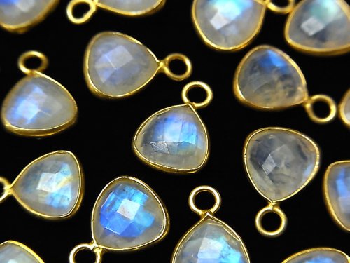 Bezel Setting, Rainbow Moonstone, Triangle Gemstone Beads