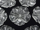 Crystal Quartz, Flower Gemstone Beads