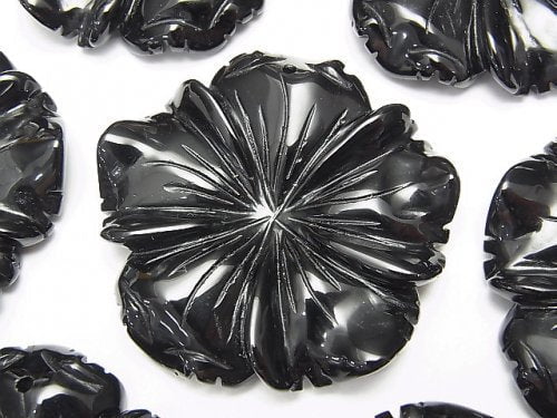 [Video] Onyx Flower 40x40x8mm 1pc $5.79!