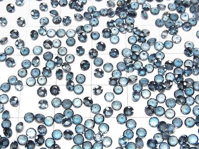 [Video]High Quality London Blue Topaz AAA Loose stone Round Faceted 3x3mm 10pcs