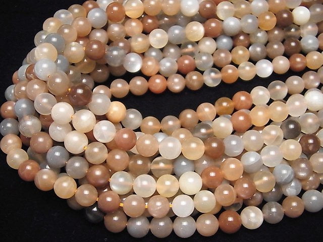 Multicolor Moonstone AA++ Round 8mm 1strand beads (aprx.15inch/38cm)