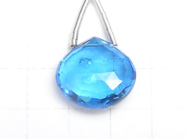 [Video] [One of a kind] High Quality Swiss Blue Topaz AAAA Chestnut Faceted Briolette 1pc NO.76