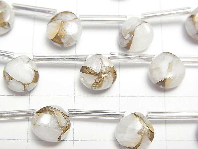 [Video] Copper Calcite AAA Chestnut (Smooth) 8x8mm half or 1strand (12pcs )