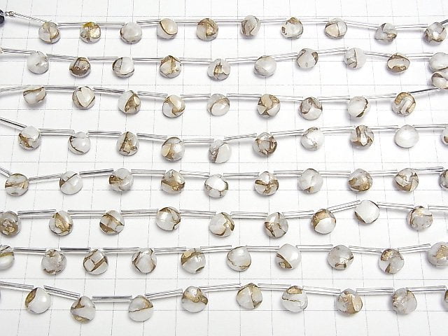 [Video] Copper Calcite AAA Chestnut (Smooth) 8x8mm half or 1strand (12pcs )