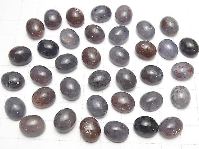 [Video] High Quality Bloodshot Iolite AAA Oval Cabochon 12x10mm 3pcs $17.99!