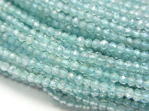 Apatite, Faceted Round Gemstone Beads