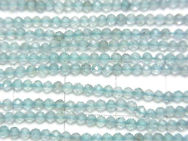 [Video] High Quality!  Apatite AA++ Faceted Round 2mm  1strand beads (aprx.15inch/38cm)