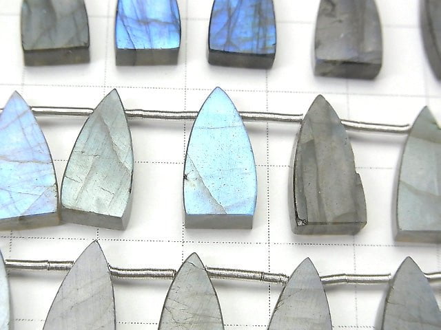 [Video] Labradorite AA++ Flat Triangle 16x8mm 1strand (8pcs )