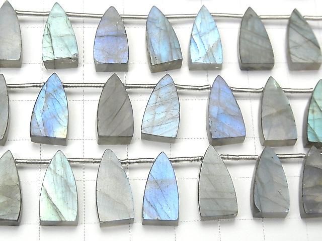 [Video] Labradorite AA++ Flat Triangle 16x8mm 1 strand (8pcs)