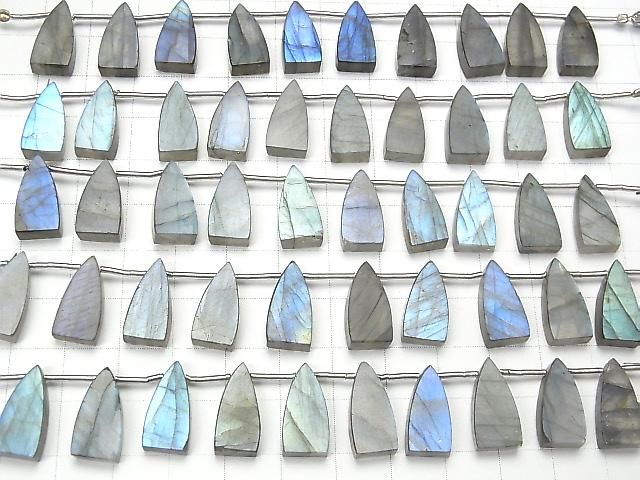 [Video] Labradorite AA++ Flat Triangle 16x8mm 1 strand (8pcs)