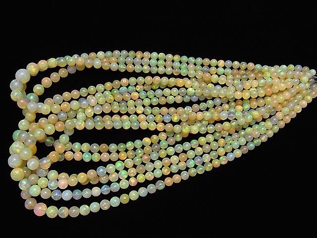 [Video] Top Quality Precious Opal AAA++ Round 5-8mm Size Gradation Half or 1-strand beads (approx. 15inch/38cm)