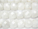 [Video] High Quality! Rainbow Moonstone AA+ Cube Shape 8x8x8mm 1strand beads (aprx.7inch/18cm)