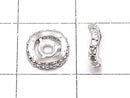 Metal Parts Rondelle 8x8x2mm Silver with CZ 2pcs $2.99!