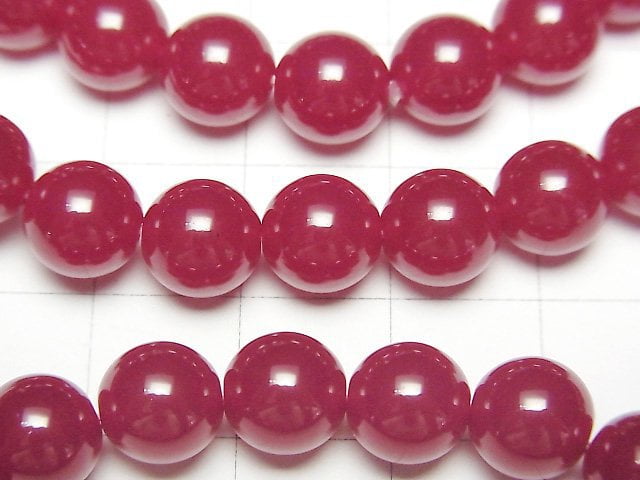 [Video] Synthetic Ruby AAA- Round 8mm Bracelet