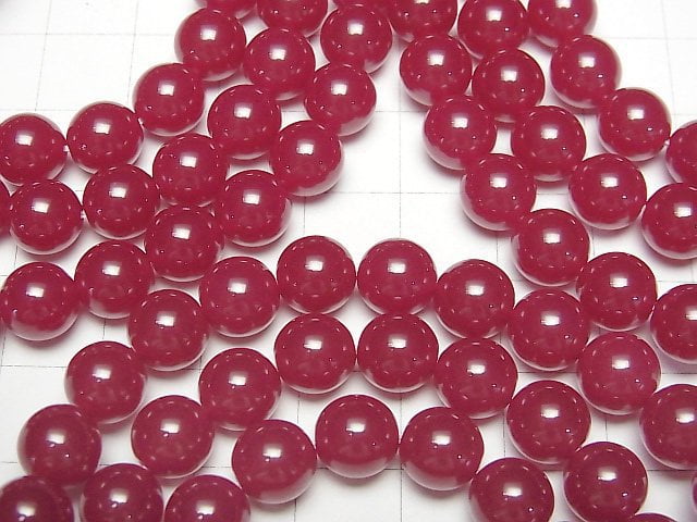 [Video] Synthetic Ruby AAA- Round 8mm Bracelet