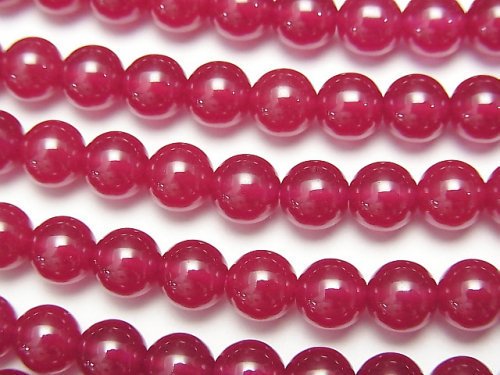 [Video] Labo Grown Ruby AAA Round 6mm half or 1strand beads (aprx.15inch/37cm)