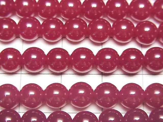 [Video] Synthetic Ruby AAA Round 6mm half or 1-strand beads (approx. 15 inches/36 cm)