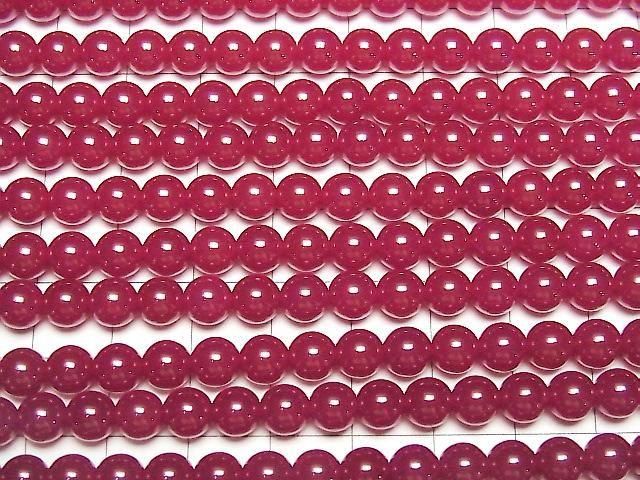 [Video] Synthetic Ruby AAA Round 6mm half or 1-strand beads (approx. 15 inches/36 cm)