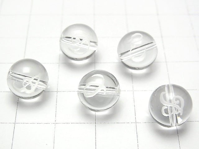 [Video] Alphabet (cursive) Carving! Crystal AAA Round 10mm [A,B,C,D,E] 2pcs