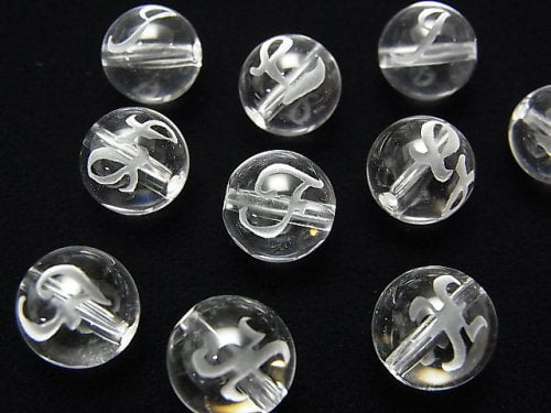 Carving, Crystal Quartz, Round Gemstone Beads