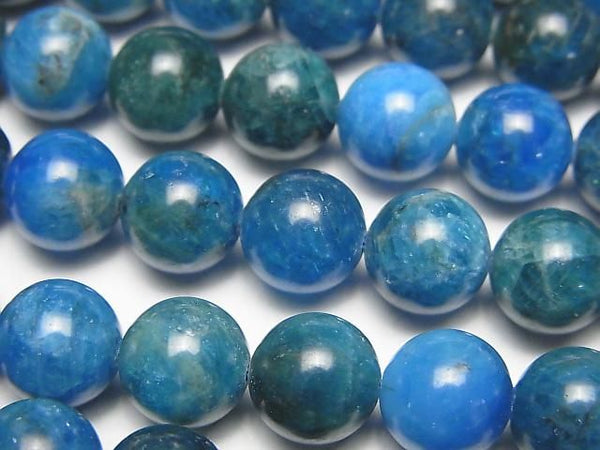 [Video] Blue Apatite AA++ Round 10mm half or 1strand beads (aprx.15inch/36cm)