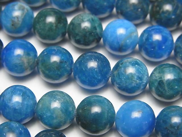 [Video] Blue Apatite AA++ Round 10mm half or 1strand beads (aprx.15inch/36cm)