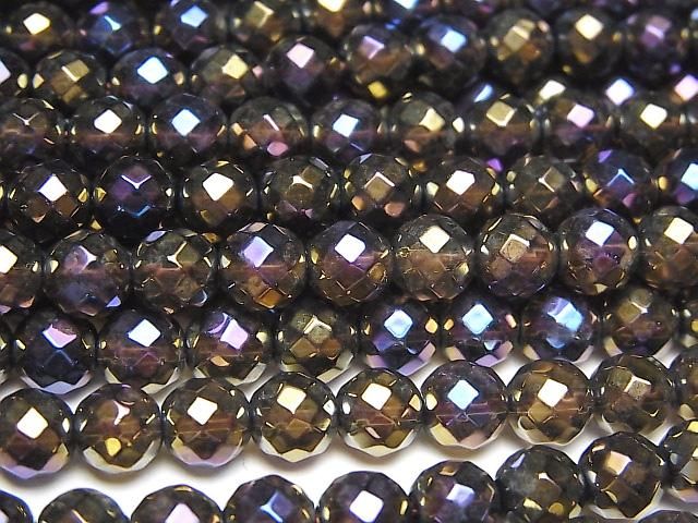 [Video] Flash, Smoky Quartz 64 Faceted Round 6mm half or 1 strand beads (aprx.15inch/37cm)