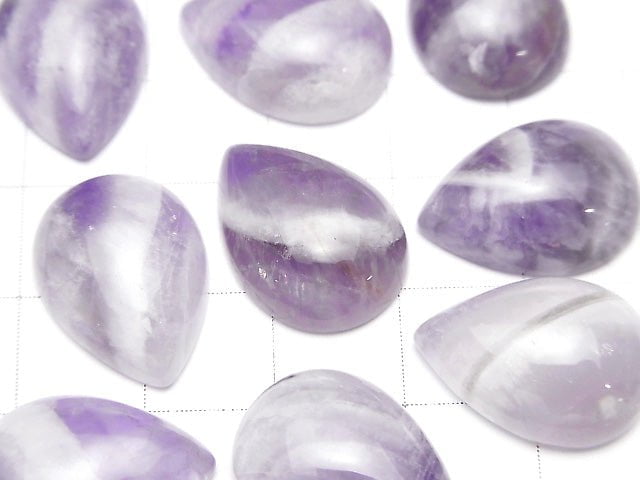 Stripes Amethyst Pear shape Cabochon 18x13mm 3pcs $16.99!