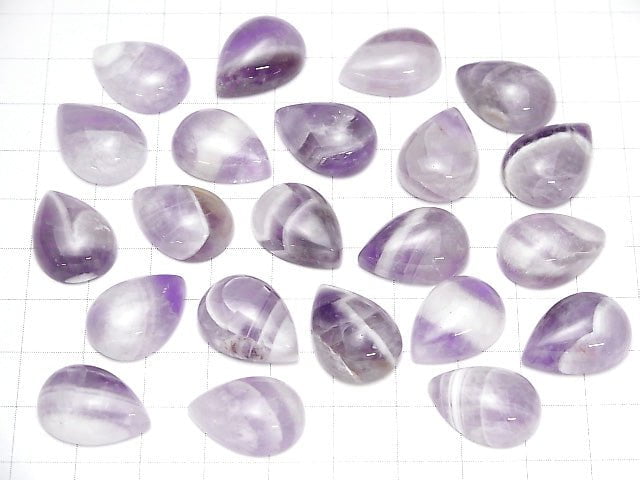 Stripes Amethyst Pear shape Cabochon 18x13mm 3pcs $16.99!