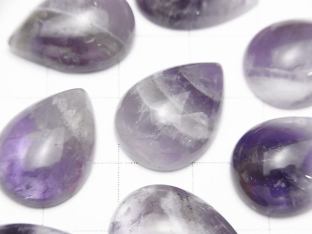 Stripes Amethyst Pear shape Cabochon 18x13mm 3pcs $16.99!