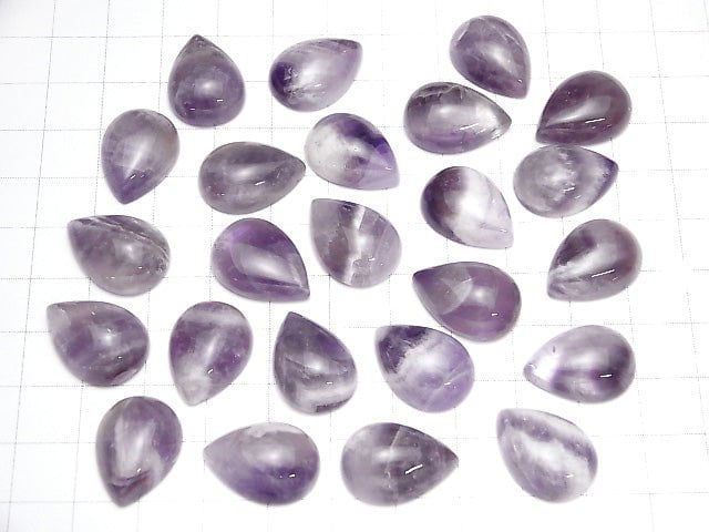 Stripes Amethyst Pear shape Cabochon 18x13mm 3pcs $16.99!