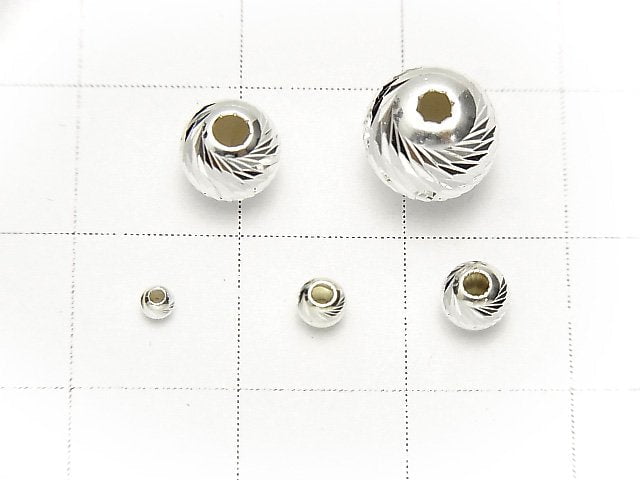 New sizes available! Silver925 Round Multi-Cut 2mm,3mm,4mm,6mm,8mm 5pcs