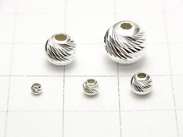 New sizes available! Silver925 Round Multi-Cut 2mm, 2.5mm, 3mm, 4mm, 6mm, 8mm 5pcs