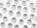 Silver925  Line Carved Rondelle  8mm 5pcs $6.79!